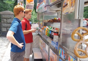 Zack and Jake enjoyed plenty of snacks and meals from corner food trucks.